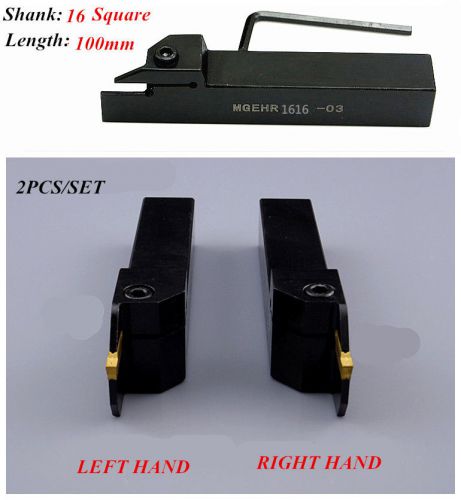 2pcs mgehr1616-3  left&amp;right hand parting slotting tool 3mm wide grooving  mgmn for sale