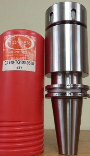 Hpi pioneer cat40 tg100 collet chuck 5.50&#034; coolant thru din ad/b **used** for sale