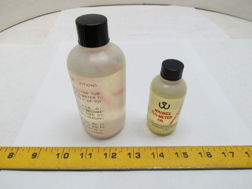 Waukee flo-meter oil lot of 6oz and 2oz bottle for sale