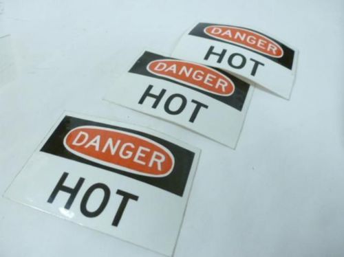86611 new-no box, triangle 9207010 lot of 3 warning label, danger &#034;hot&#034; for sale