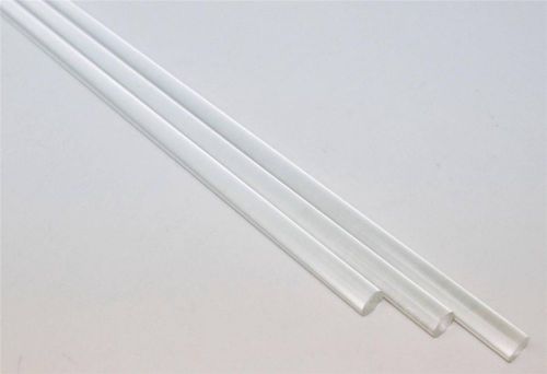 3 Pc Clear Acrylic Plexiglass Extruded Rod 3/8&#034; x 24&#034;