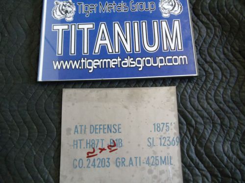 Titanium military grade 38 ati 425 sheet (0.1875&#034; x 12&#034; x 12&#034;) for sale