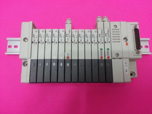 Smc ssq1000-10a 9ea sq1130n-5-c4 1ea sq1a31ny-5-c4 2ea valve bank , used for sale