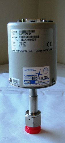 MKS Baratron 128AA-01000B 1000 Torr Pressure Transducer, Refurbed, Unused Since