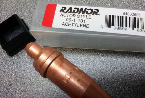New Radnor 00-1-101 #00 Victor Style Single Piece Acetylene cutting torch tip