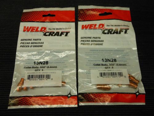 Weldcraft 13N28  3/32 size TIG torch collet BODY 5/pk Free shipping USA !!!!