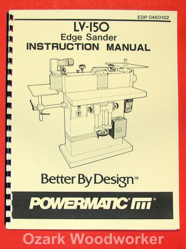 POWERMATIC LV-150 Edge Sander Parts Manual 0543