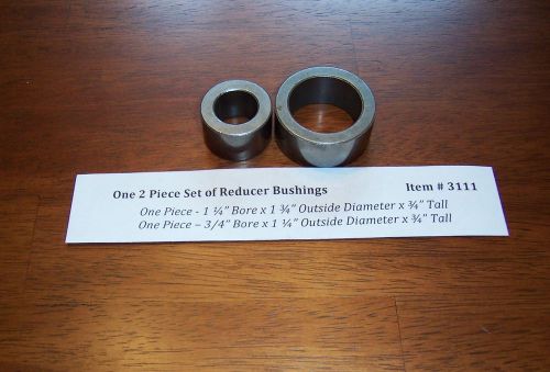 Shaper Cutter Arbor Spindle - SET OF 2 Bushings - 1 1/4” &amp; 3/4” BORE