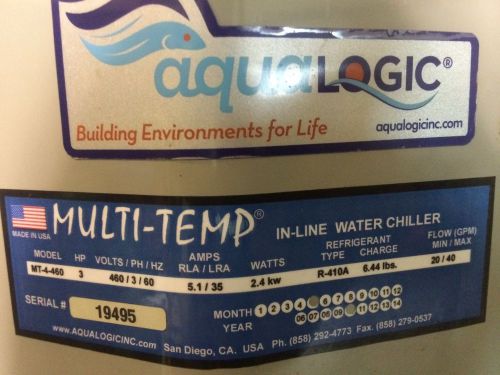 Multi-temp water chiller--mt-4-460-trane for sale
