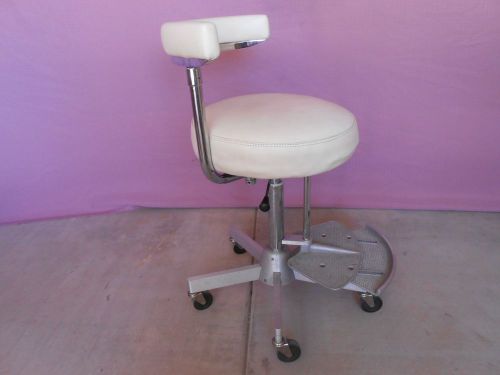 Dentalez pneumatic dental assistant stool chair ms posture comfort beige for sale