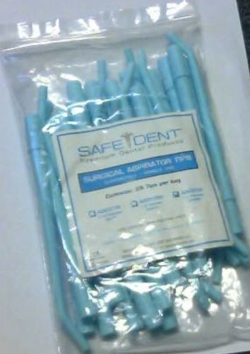SafeDent Surgical Aspirator Tips Disposable Single Use 100 Case - 1/16&#034; Blue