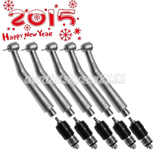 5pcs large head handpieces dental high speed turbine push button 4h couplers stm for sale