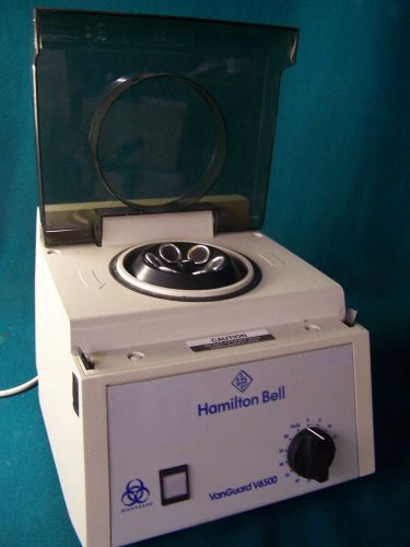 Hamilton bell vanguard v6500 lab centrifuge 6-place fixed angle rotor working for sale