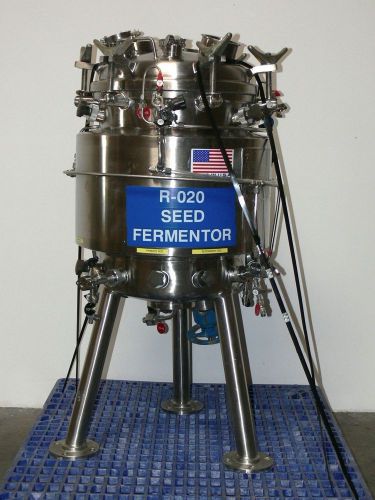 PRECISION 100 LITER JACKETED BIO-REACTOR 316 STAINLESS STEEL  40 PSI PRESSURE