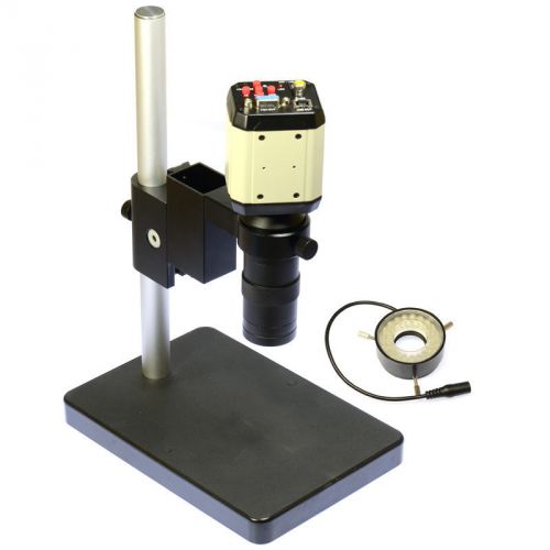 2.0MP Microscope USB Camera + Zoom C-mount Lens +LED Ring Light Industrial PCB