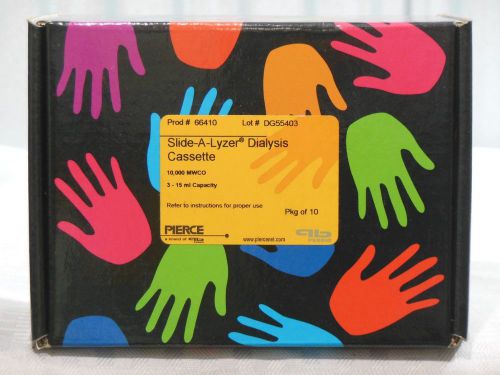 Pierce 66410 slide-a-lyzer dialysis cassettes, 10k mwco, 3-15ml pack of 10 for sale