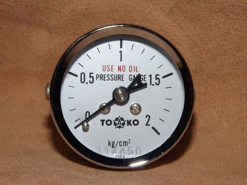 Shimadzu cfc-14pm part: toako 1164 0-2 kg cm2 fine chemical pressure gauge for sale