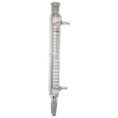 Laboy glass coiled condenser with 24/40 joints 200mm in length for sale