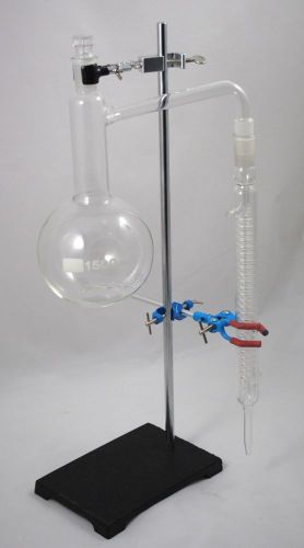 Distillation apparatus setup 24/40 1500ml flask w stand for sale