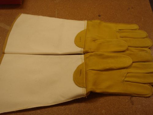 Mig tig arc leather welders gloves, size small (but are a little larger) !60d! for sale