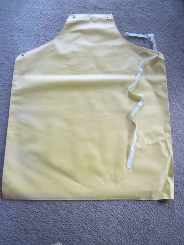 Heavy duty reinforced yellow chemical resistant apron for sale