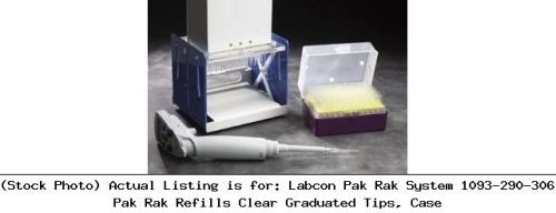 Labcon pak rak system 1093-290-306 pak rak refills clear graduated tips, case for sale