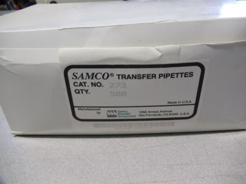 346 New Samco Transfer Pipets,1.7 ml, Cat.No.273