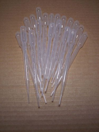 (20) new 3ml disposable transfer pipettes with graduated markings for sale