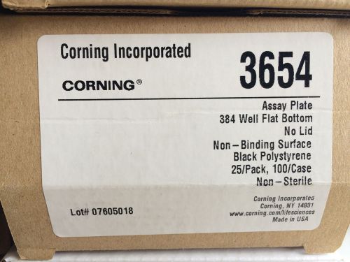 NEW Box of 25 Corning Costar 3695 Assay Plate 384-Well Flat Bottom No Lid