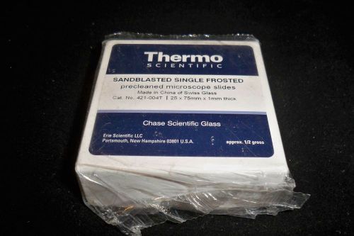 New THERMO SCIENTIFIC sandblasted single frosted precleaned glass slides Chase