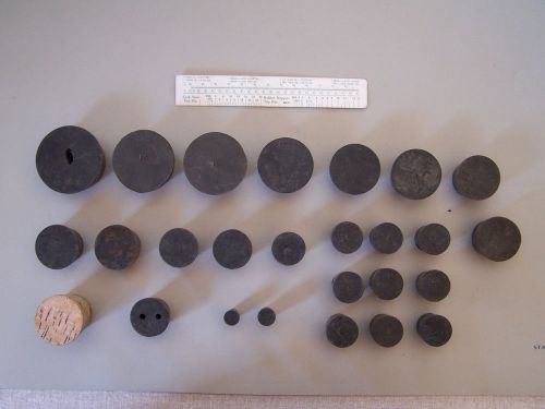 Lot of 26 - Assortment of LARGE rubber stoppers/corks: Sizes 4,5,6,7,8,9,10,11