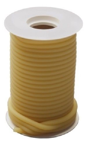 50 feet 1/8 id x 3/32 x 5/16 od reel latex surgical rubber tubing amber heavy for sale