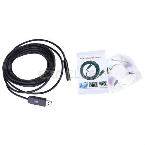 Mini 7M USB Waterproof Endoscope Borescope Snake LED Inspection Tube Camera E0Xc