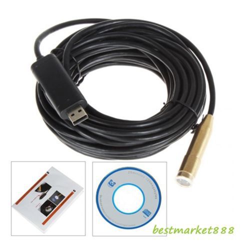 AA+Snake Tube Pipe Camera 10M/30ft USB Waterproof Borescope Endoscope Inspection