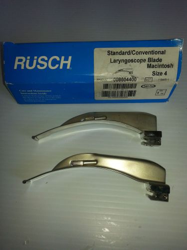 Rusch 008604400 Laryngoscope Blade: Standard/ Conventional Macintosh Size 4