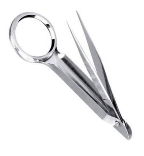 Splinter tweezers forceps with magnifier by medique (24 each) - ms85706 for sale