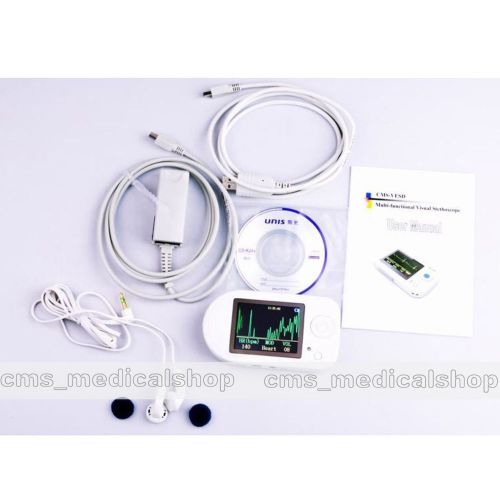 Multi-functional electronic visual stethoscope+spo2+ecg, heart rate,for family for sale
