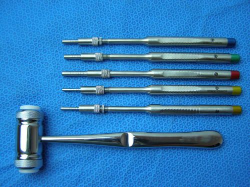 5 sinus osteotome set str + mead mallet dental instruments &amp; veterinary for sale