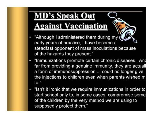 The chiropractic vaccination myth powerpoint lecture! - see300aweek - 91 slides for sale