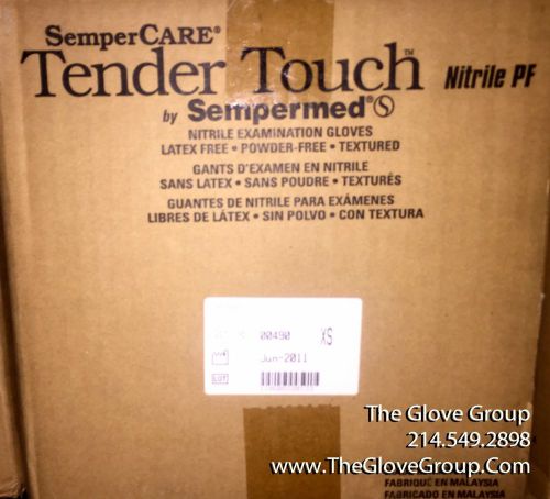 Sempercare tendertouch nitrile powder free gloves, x-small, ttnf201, 10bxs/1case for sale