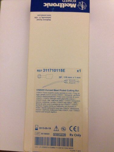 Medtronic xomed 311710115e visao curved steel fluted cutting bur 115mm x 1mm 20° for sale