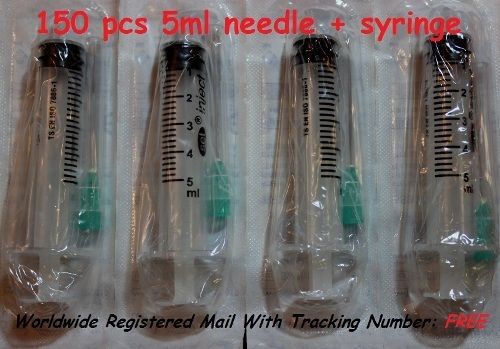 150x 5ml Medical INK REFILLABLE Printer CARTRIDGES Needle+ Syringe FREE SHIPPING