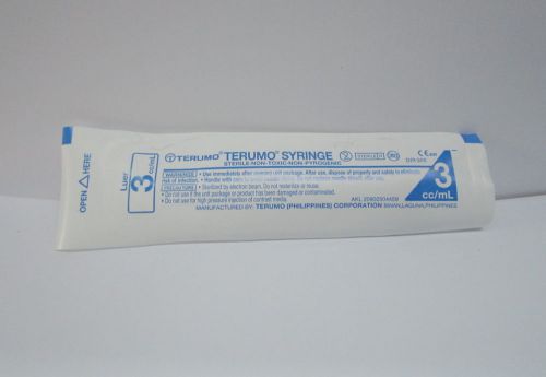 Terumo Syringe Sterile Non Toxic Non Pyrogenic 3 cc/ml 10 Pcs No Needle