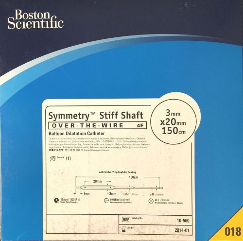 BOSTON SCIENTIFIC Symmetry Stiff Shaft OTW Balloon Dilatation Cath, REF: 10-560