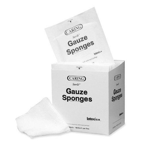 Medline caring woven gauze sponge - 12 ply - 3&#034; x 3&#034; - 80/box - white (prm3312) for sale