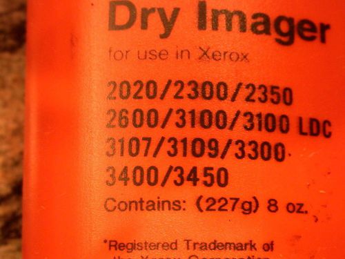 Two 8 oz bottles of dry imager for xerox copier 2020 26