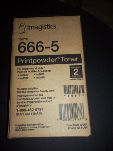 IMAGISTICS TONER - 2 Cartridges - ITEM 666-5 - im3520, im2520, im2020, im2520f