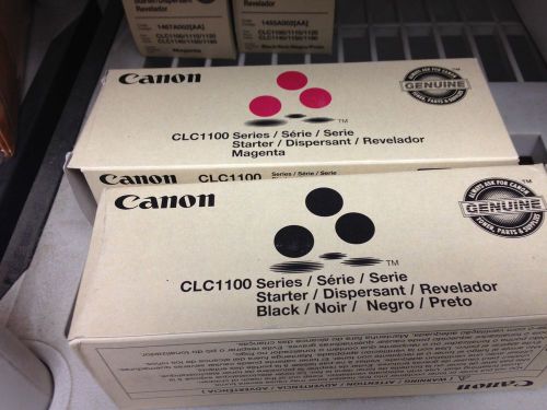 GENUINE CANON CLC 1100 STARTER MAGENTA AND BLACK DEVELOPER (LOT OF 2)