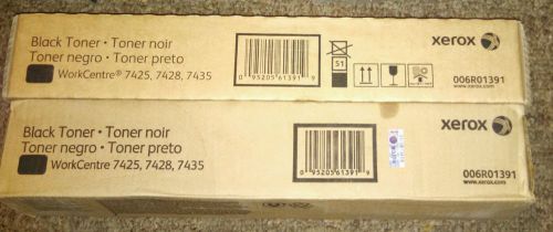 XEROX 006R01391 BLACK TONER FOR 7425/7428/7435. OEM YOU ARE BIDDING ON 2 TONERS.