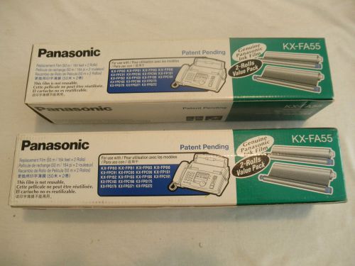 Lot of 2 Genuine Panasoic KX-FA55 Replacement Film Ink Cartridges